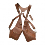 Sling kott vargusvastane rakmete kott keskaegne Steampunk stiilis rahakott sile kunstnahast reguleeritav rihm neet Decor kaenlaaluse topelt &otilde;lakott