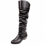 Kunstnahast &otilde;hukesed saapad Seksikad k&otilde;rged naiste talved reied K&otilde;rged saapad Naine s&auml;&auml;re keskel 35 must