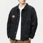 Pure Cotton Tooling jakk Meeste avar, trendikas br&auml;ndi suur Ameerika top meeste retro vabaaja jope Meeste trendikas 4XL must