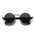 P&auml;ikeseprillid Uus mood &Uuml;mmargune Steam Punk P&auml;ikeseprillid Meeste ja Naiste Retro Kevad Peegel Jalad Metallist must hall v&auml;rv