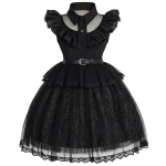 Kolmap&auml;evane Addamsi musta kleidi cosplay kost&uuml;&uuml;m &ndash; Addamsi pereteemaline seelik 9032# Skirt + Belt. 100Y must