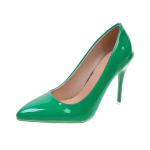 Suures suuruses naiste kingad New Candy Colors Pumps Seksikas terava varbaga lakknahast naiste k&otilde;rge kontsaga elegantsed kleitkingad 2024 45 roheline