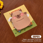 30 tk Cartoon Kawaii Capybara erikujuline kleepm&auml;rkmik kaasaskantav vastupidav s&otilde;numipaber isekleepuv loominguline joonisfilmi m&auml;rkmik A3