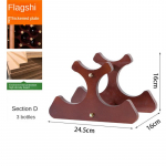 Puidust veiniriiul Veinihoidikud K&ouml;&ouml;k kokkupandud vitriinist korraldaja baari hoiustamisbaar veinikapp veinipudeli vitriin