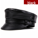 Unisex Ehtsast Nahast Kapteni M&uuml;ts: Harley Retro Punk Mootorratta Saksa Barett. M (53-54cm) must