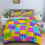 V&auml;rviline Geomeetriline Voodipesu Komplekt 3D Prinditud Luksuslik Mugav Tekikott Komplekt Kuningas Kuninganna T&auml;issuurus Voodipesu Magamistoa Kaunistuseks 70x133cm 2pcs