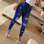 Naiste teksased teksad k&otilde;rge v&ouml;&ouml;kohaga n&ouml;&ouml;biga &otilde;hukesed pliiatsp&uuml;ksid naiste kitsad teksap&uuml;ksid L tumesinine v&auml;rv