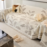 &Scaron;enillist lehtede žakaarmustriga diivanir&auml;tik t&auml;iskangast kate universaalne neli aastaaega diivanivaip libisemiskindel kate pleed kassikindel 180x130