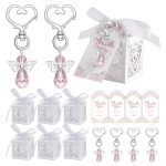 Baby Shower Favors For Girls Boys, Angel Keychains Favor Baptism Favor Boxes Thank You Tags For Baby Shower Baptism Party Gift roosa