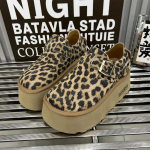Leopardi platvorm Naiste kingad Suede Balleriinad Loaferid Kingad Naine 2024 Trend Talv Uued Tossud Vabaaja Disainer Jalgsi Mujer Saapad 37 leopard