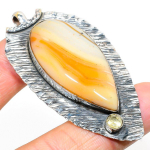 Mookaite, Citrine Handmade 925 Sterling Silver Gift Pendant 2.64 p7p16