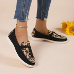 Naiste Leopard Splicing Tossud Lamedad vabaajajalatsid Br&auml;ndi Slip on Loafers Vulkaniseeritud jalan&otilde;ud K&otilde;ndimiskingad Chaussure Femme 36 pruun