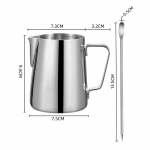 350/600 ml kohvipiima vahustamiskann Roostevabast terasest piimavahustamiskann Latte Art pliiatsiga Latte Coffee Latte tarvikud