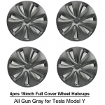 4 tk 19-tollised rattarummu katted Tesla mudeli Y jaoks Asendajate ratta rummukorgi komplekt t&auml;isvelje kaane mudeli Y 2023 2022 kerekujunduse tarvikud