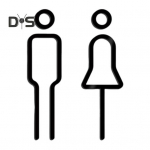 3D akr&uuml;&uuml;list Vannitoa tualettruumi silt WC meeste naiste tualettruumi uksesilt &Auml;rirestoran B&uuml;roohotell Pesuruumi seina tunnusm&auml;rk kuldne