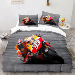 Marquez 93 Voodipesukomplekt Padjap&uuml;&uuml;rid &Uuml;hekohaline T&auml;issuuruses Kuninganna Suuruses Kuninglik Voodipesu 3D Tr&uuml;kk Marc Marquez 93 Tekikotikomplekt Teismelistele Poistele T&auml;iskasvanutele 200x200cm 3pcs