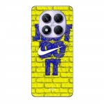 Coque - Maniacase - Xiaomi Redmi Note 14 Pro 5G - Logo Just Do It - Couleur Bleu - Souple