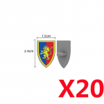 MOC Keskaja Punane L&otilde;vi Must Kotkas Loss S&otilde;dur R&uuml;&uuml;tel Hobuse Seljas Ehitusklots S&otilde;jav&auml;elane Figuur Vest Soomus Lipp M&auml;nguasi Kingitus B036