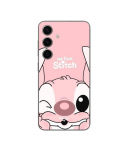 Coque de t&eacute;l&eacute;phone - Maniacase - Samsung Galaxy S24 - Souple - Silicone - Stitch Angel mignon gond rose
