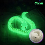 30/45 cm 3D-prinditud maokaunistus 3D-prinditud loomad Lauatarvikud Toakaunistus Kontorilaud Naljakas ussiaasta ornament Luminous Green-45cm