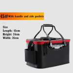 Kokkupandav kalap&uuml;&uuml;gikopp EVA paksendav kala&auml;mber ilma hapnikupumbata kaasaskantav paakp&uuml;&uuml;giriistad Live Fish Box &otilde;uep&uuml;&uuml;gikottide tarvikud 45cm 28L orange