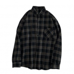 Naiste s&auml;rk, rev&auml;&auml;riga pikkade varrukatega, ruuduline tr&uuml;kis, taskutega, &uuml;herealine, lahtise l&otilde;ikega s&auml;rk, igap&auml;evane kandmine XXXL pruun