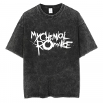 B&auml;ndi My Chemical Romance pesuga T-s&auml;rgid The Black Parade meestele naistele punk hiphop l&uuml;hikeste varrukatega puuvillane T-s&auml;rk &uuml;lem&otilde;&otilde;dulised T-s&auml;rgid S