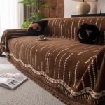 Paksendaatud Diivanikatted P&otilde;hjamaade &Uuml;hev&auml;rvilised Libisemiskindlad Diivanikaitsmed Pealiskatted Toolitekk Elutoa Dekoratsioonitarvikud 180*230cm pruun