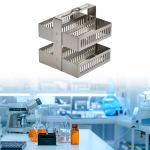 Dyeing Rack in Stainless Steel with Handle for Glass Slides Lab fits 30 Slides