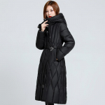 Suures suuruses L-7XL Suured talvised pikad parkad naistele 2023. aasta Elegantne paks soe polsterdatud mantel kapuutsiga korea stiilis naiste talvejoped 4XL must