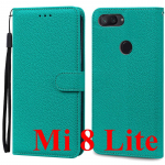 Mi 8 Lite &uuml;mbris Xiaomi Mi 8 jaoks Nahast rahakotiga klapp&uuml;mbris Xiaomi Mi 8 Lite / Xiaomi 8 Mi8 telefoni&uuml;mbrise Coque Fundas Shell jaoks