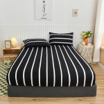 Triibuline Voodikate Kodu Paigaldatav Linu King Suurus Tr&uuml;kitud Voodilinu 90X200Cm Madratsikate Couvre Lit (Padjap&uuml;&uuml;r puudub) 90x200x25cm 1pc