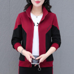 Naiste kevad- ja s&uuml;giskampsun: Vabaaja sportlik l&uuml;hike pesapallijakk keskealistele emadele, 2025. aasta v&auml;ljaanne 3XL (70-78 kg) vaarika