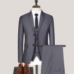FiveFive Men's Fashion Business 3-osaline &uuml;likond Meeste kvaliteetne &uuml;likond Business Professionaalne noorte kontorit&ouml;&ouml;taja pidulik &uuml;likond L hall