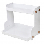 Lauasahtli Kahekihiline Raud Suure Mahutavusega Kosmeetika Korraldaja Riiul Magamistoa &Otilde;ppetoa jaoks valge