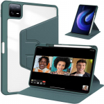 Kaitse&uuml;mbris Xiaomi Pad 6 / Pad 6 Pro / Pad 7 Pro jaoks, 360 kraadi p&ouml;&ouml;ratav kaitsealus, nutikas l&auml;bipaistev tagakaas Xiaomi Pad 7 / Pad 7 Pro tumeroheline v&auml;rv