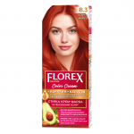 Florex Super permanent hair dye cream - Give your hair deep nourishment, Makes your hair soft and silky-shiny. Mango 8.3