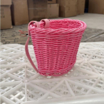 Jalgrattakorv, rotangist kootud jalgrattahoidik eesmine juhtraua korv Eemaldatav veekindel jalgrattahoidja korv, laste rattakott 18*14*12cm pruun