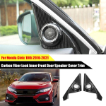 Carbon Fiber Look sisemise esiukse k&otilde;lari katte trimm Honda Civicu 10. 2016-2021 jaoks