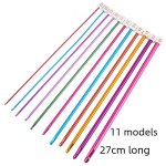 Alumiiniumist afgaani heegeln&otilde;elte komplekt korkidega - V&auml;rvilised heegeldamis- ja kudumist&ouml;&ouml;riistad Size 2.0