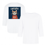 Men's casual and fashionable printed round-neck three-quarter sleeve top T-shirt L armee roheline v&auml;rv