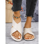 Suure ristrihmaga lamedad sandaalid naiste retrostiilis laia ribaga rannasandaalid 36