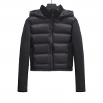 Naiste kapuutsiga lapitehnikas varrukatega puuvillase polsterdusega jakk - 2024 s&uuml;gis/talv mood 9614 Extra Small must