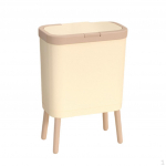 Trash Can with Lid Waste Basket Space Saving Easy to Clean Garbage Bin for Dorm Room