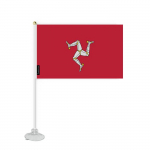 Drapeau - mittespetsiifiline - &Icirc;le de Man - 14 x 21 cm - pol&uuml;ester - Ventouse kaasas