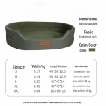 Oxfordi riidest koeravoodi: Nelja hooaja ovaalne pesa lemmikloomadele XXL (100x65x16 cm)