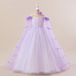 Laste pidulik &otilde;htu- ja lillede t&uuml;druku kleit klaverim&auml;nguks, pulmadeks v&otilde;i printsessis&uuml;ndmusteks 8Y (130cm)