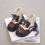 T&uuml;drukute sametist pahkluusaapad Laste Briti stiilis moesaapad T&uuml;drukute &uuml;lipehmed talvesaapad 37 pruun