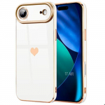 Coque de Protection - E.F.Connection - iPhone 17 Air - Silicone Motif C&oelig;ur Antichoc Slim Blanc