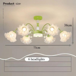Elutoa l&uuml;hter, LED peavalgusti, Lihtsad ja kaasaegsed magamistoa valgustid 6 headlights roheline